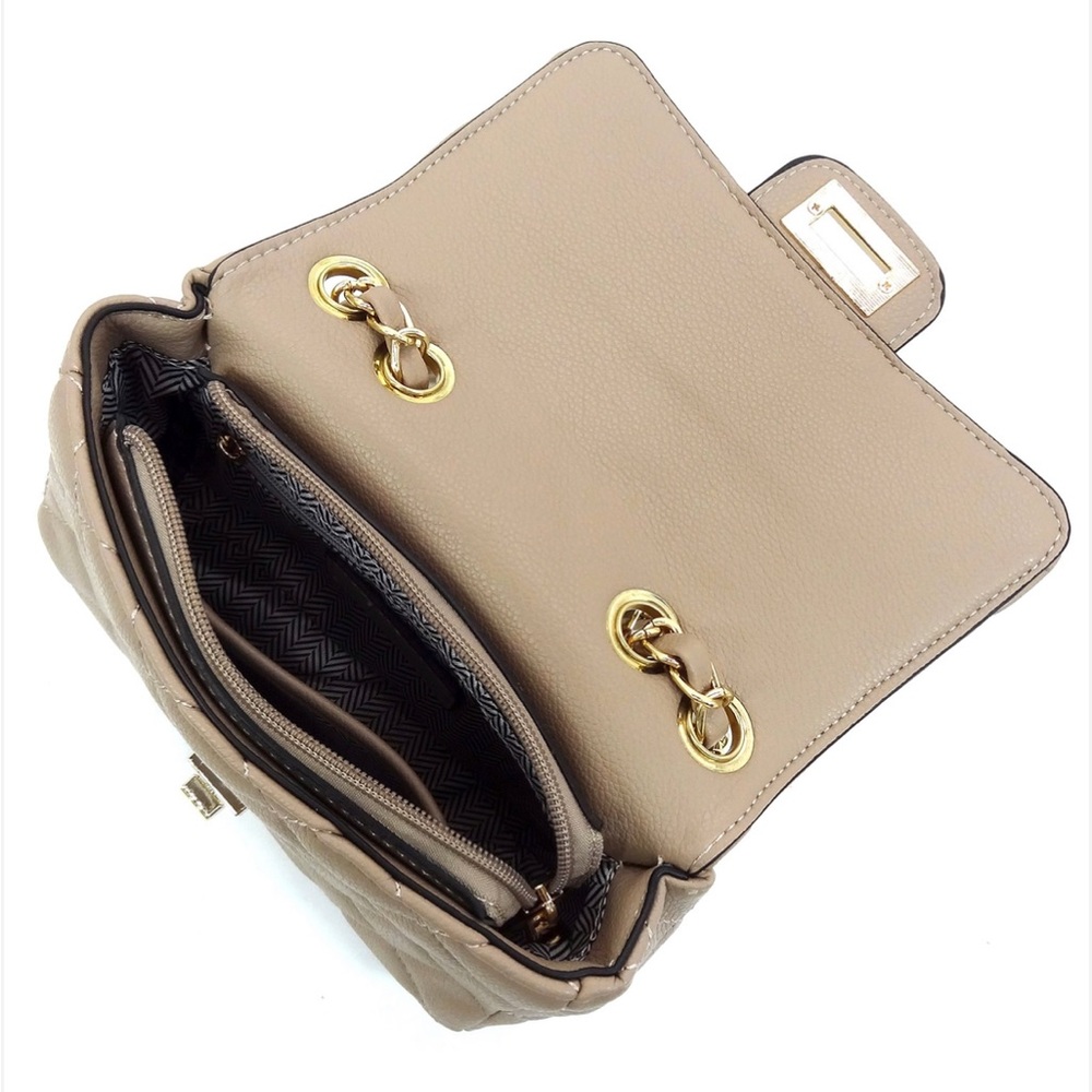 Quilted Tan Mini Bag - Picture 4 of 8